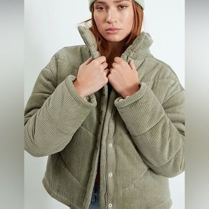 L.A. heart green puffer jacket!